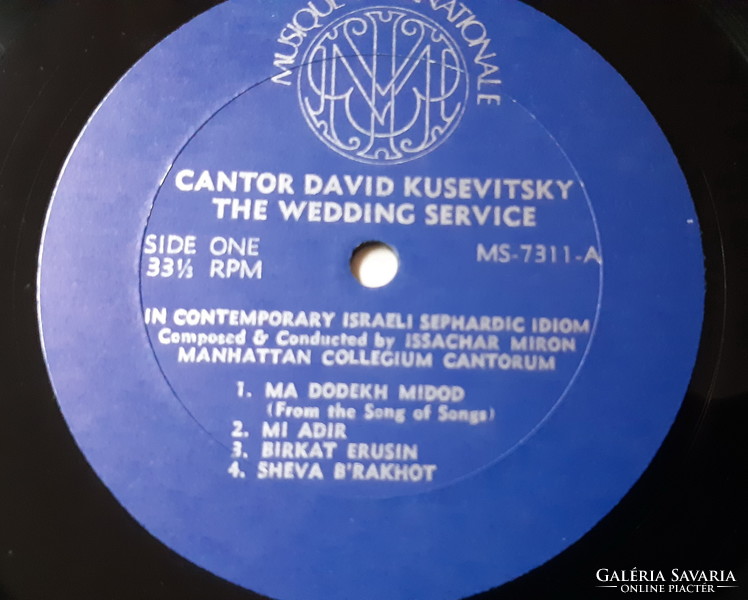 Cantor david kusevitsky : the wedding service - lp - vinyl-vinyl Judaica