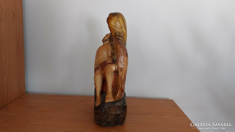 (K) beautiful wooden sculpture approx. 26 cm high