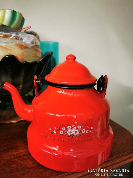 Vintage enamel teapot