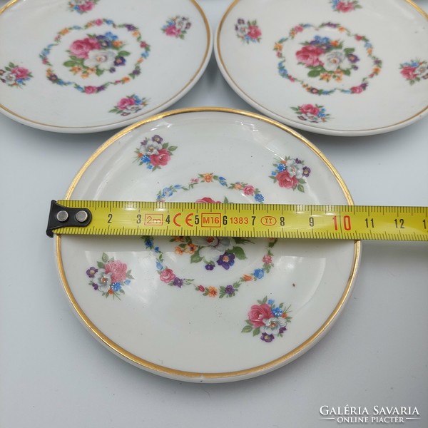 Zsolnay flower pattern 6-piece plates 10 cm