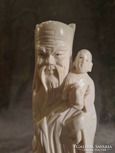 Japanese or Chinese carved bone statue