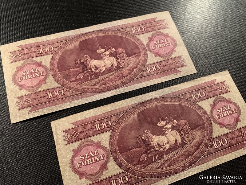 *** 1968 100 HUF banknote with small and large signature ***