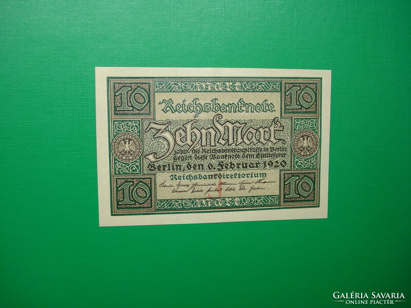 Németország 10 márka 1922 UNC