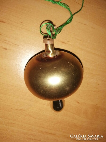 Arany fejű gomba antik üveg karácsonyfadísz 7 cm