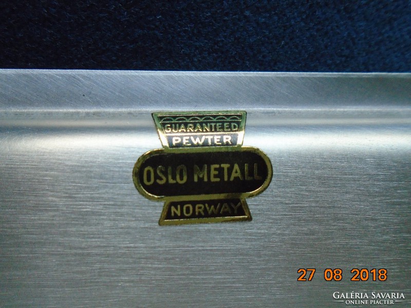 Norwegian brand new 93% pewter norway perletinn coffee set in box from oslo metal company