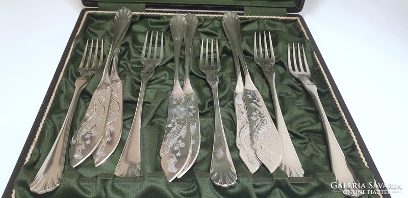 Silver-plated, berndorf 6-person fish set