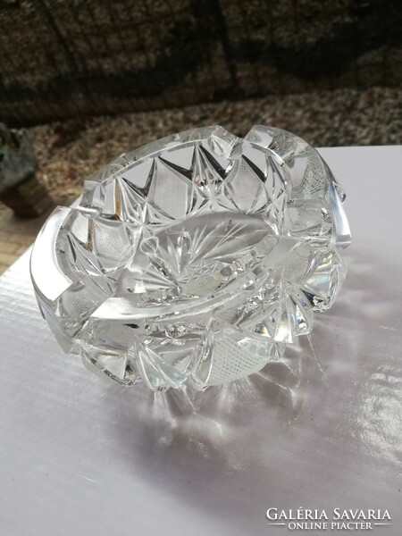 Lead crystal ashtray, richly polished