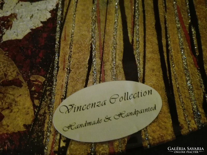 Vincenza olasz uveg asztalkozep 36 cm atm XX