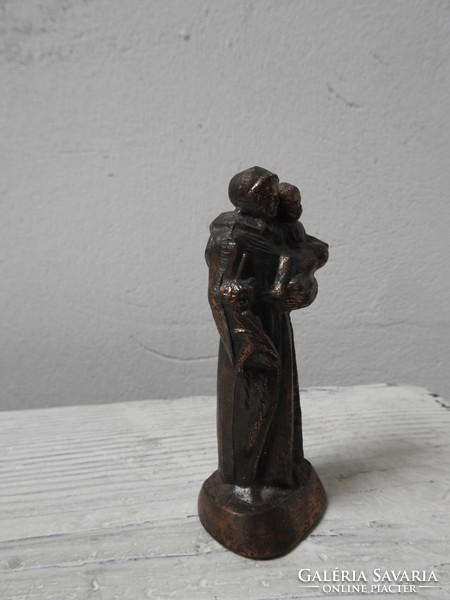 Szent Antal a gyerekek védőszentje - bronzírozott fém szobor
