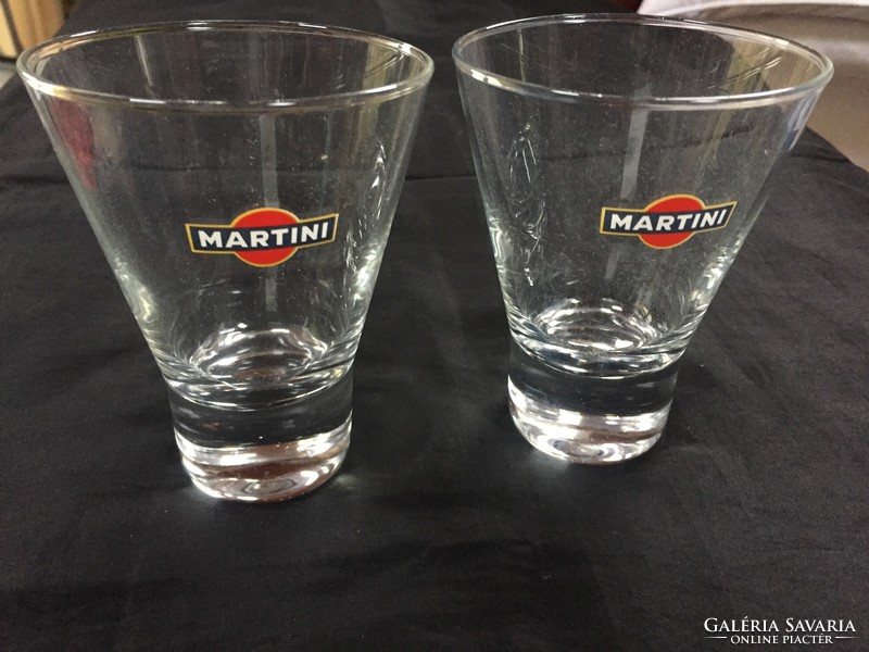 10 db Martini feliratos  üveg pohár (M163-79/1)