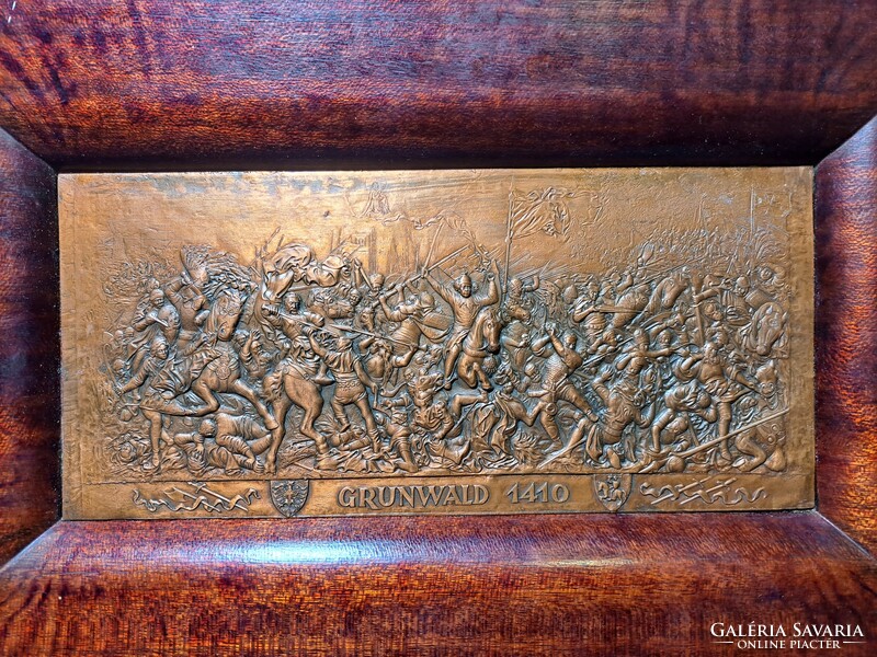 Battle of Grünwald, 1410 (copper relief, historical relief) Battle of Tannenberg, Polish-German battle