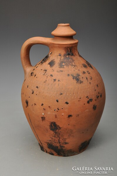 Antique Hungarian Hertelend linen jug, 