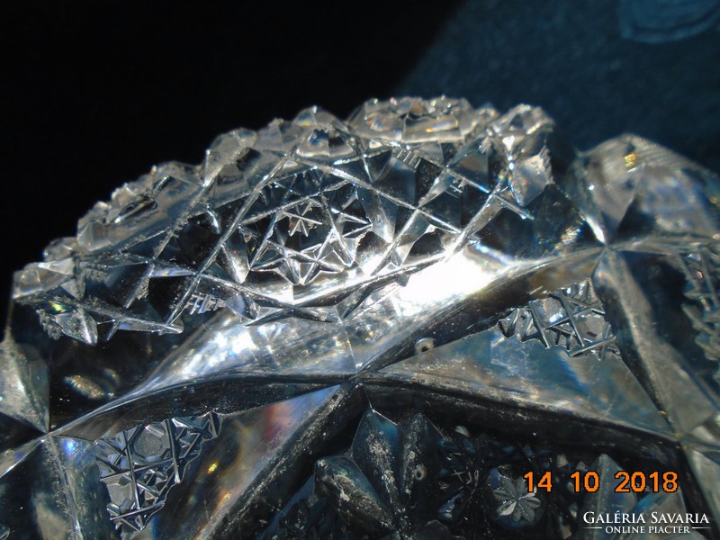 860 g Gyémántcsiszolt ÓLOMKRISTÁLY  12,5x4,5 cm