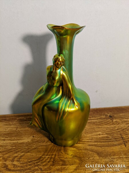 Zsolnay Art Nouveau eosin vase