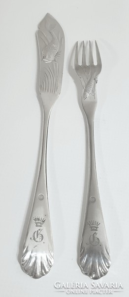 Silver-plated, berndorf 6-person fish set