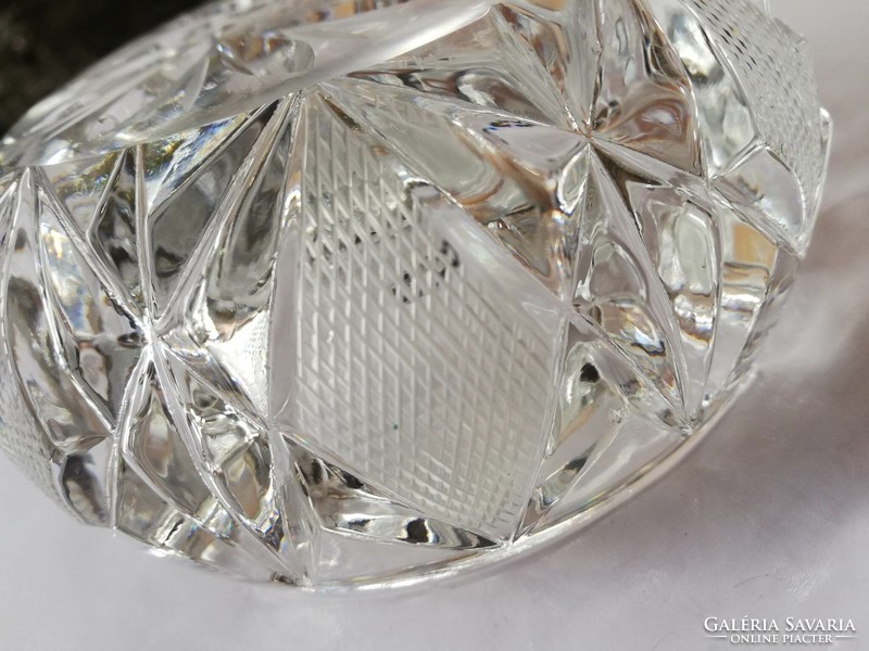 Lead crystal ashtray, richly polished