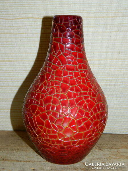 Shrink-glazed vase by Zsolnay