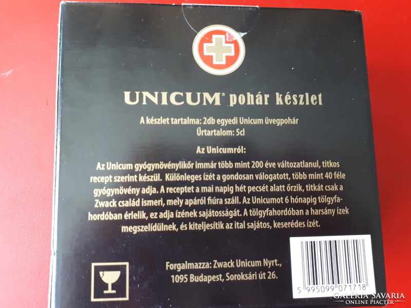 Egyedi Unicum üvegpohár készlet 2 db