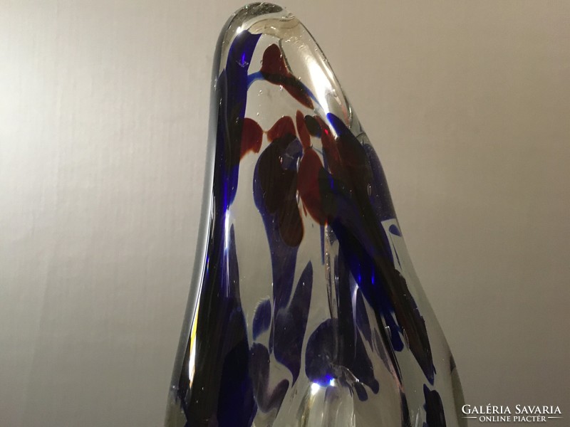 Murano non-figurative glass sculpture of the xx. No. From the beginning!! 39 cm! Approx: 4 kg!!!