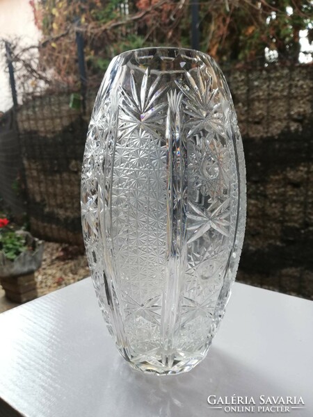 Duci lead crystal vase richly polished 20 cm 1.5 kg