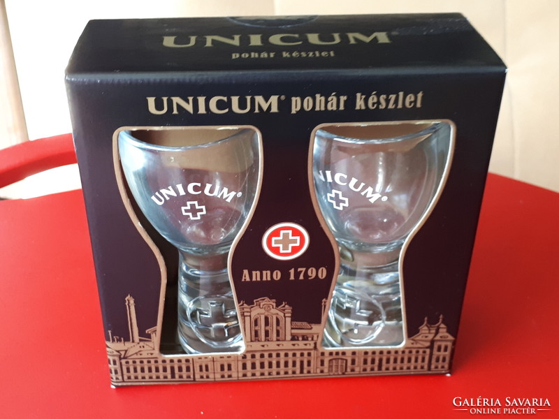 Unique unicum glass set 2 pcs