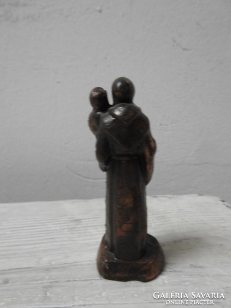Szent Antal a gyerekek védőszentje - bronzírozott fém szobor