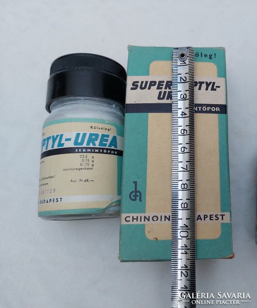 Régi Chinoin patikai orvosi gyógyszertári egészségügyi kellék sebhintőpor