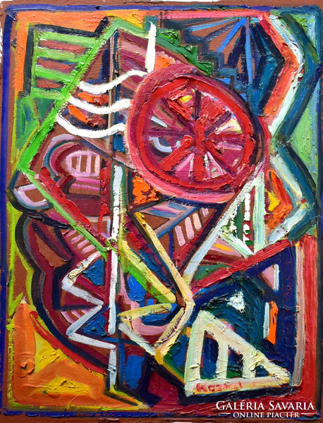 István Kozma (1937 - 2020) abstract composition