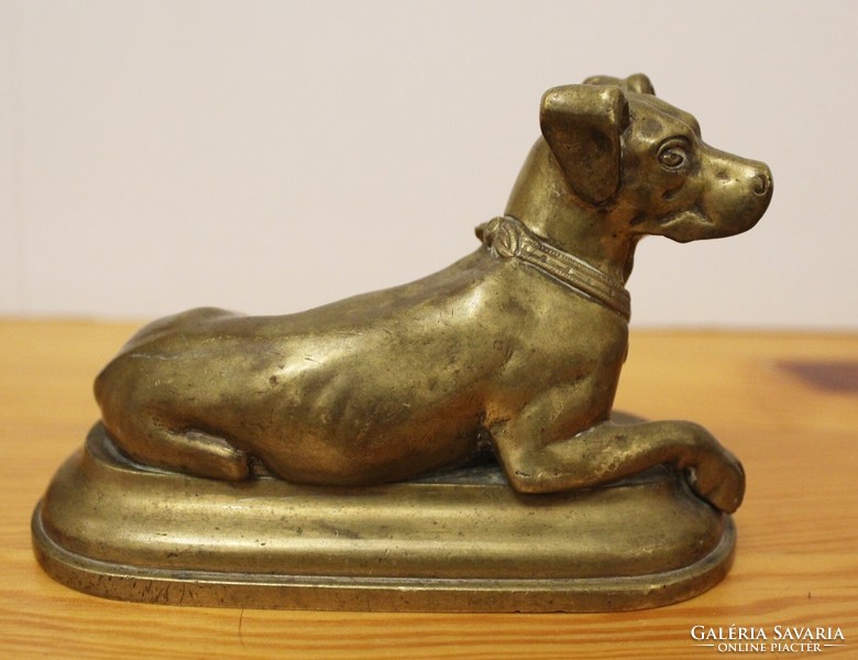 Copper dog statue