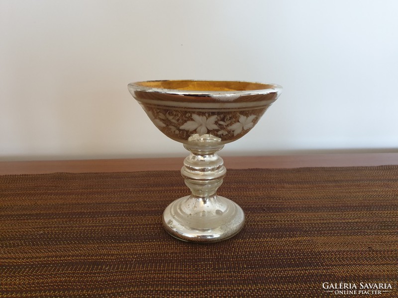 Bieder tangled huta glass antique stem old decorative bowl chalice