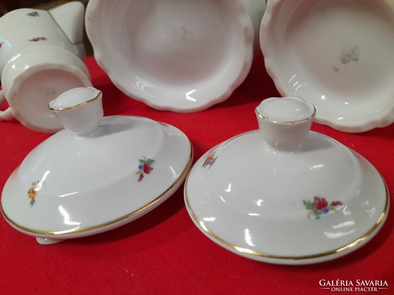 Zsolnay shield seal gilded, floral pouring set.