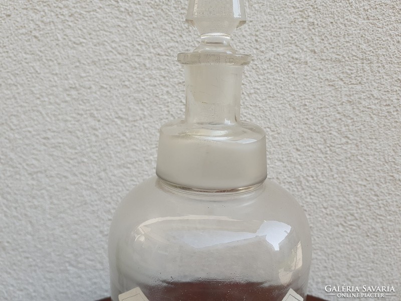 Régi patikaüveg gyógyszertári üveg patikai palack 27 cm