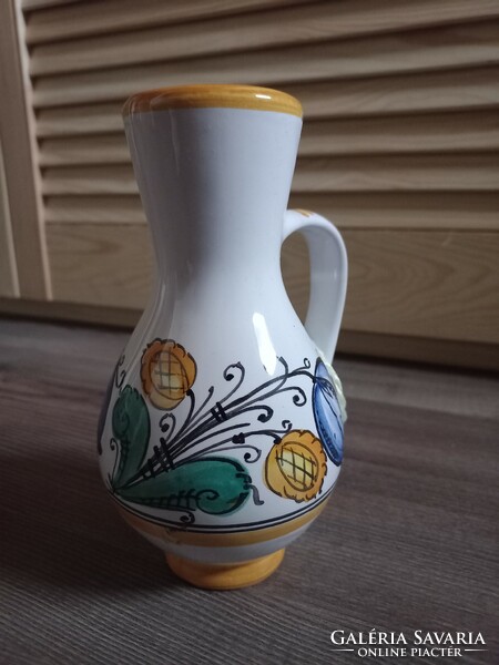 Hand-painted folk ceramics, spout, jug 16cm