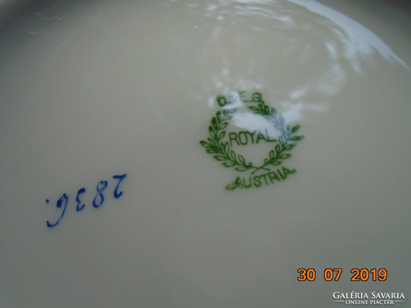 1889 Royal austria gutherz oscar and edgar iznik pomegranate flower pattern tea sugar bowl