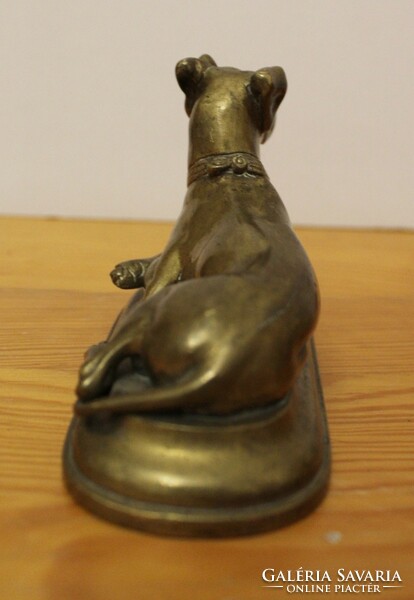 Copper dog statue