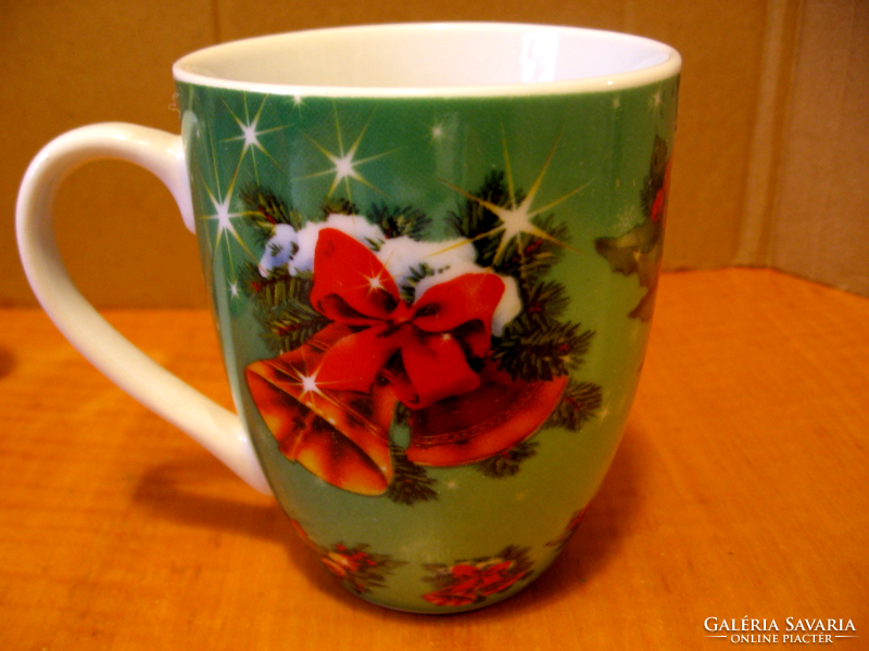 Karácsonyi csengettyűs kávés, teás bögre ólom és kadmium mentes