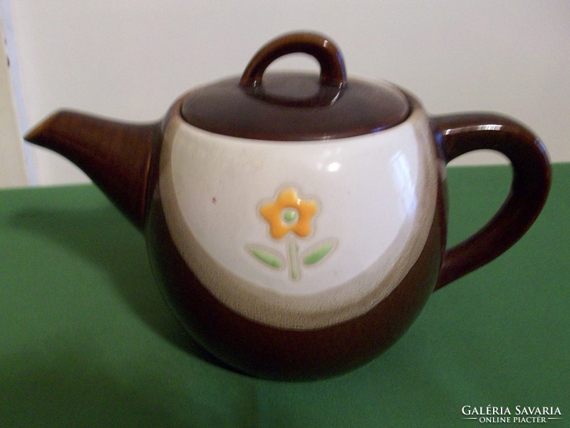 Glazed ceramic teapot