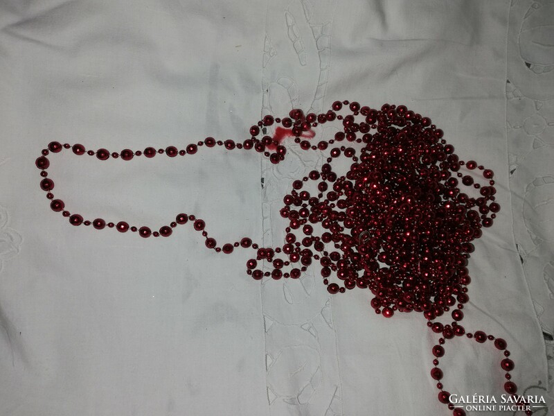 8-meter Christmas tree decoration red string of beads