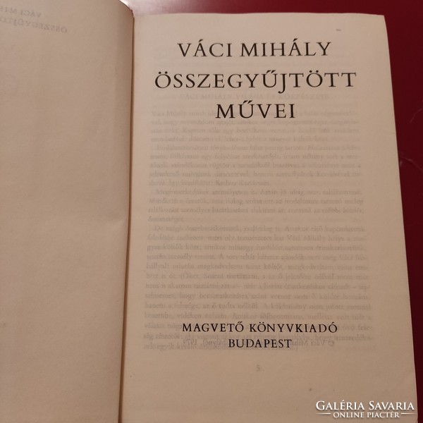 Váci Mihály összegyűjtött művei, 1979.