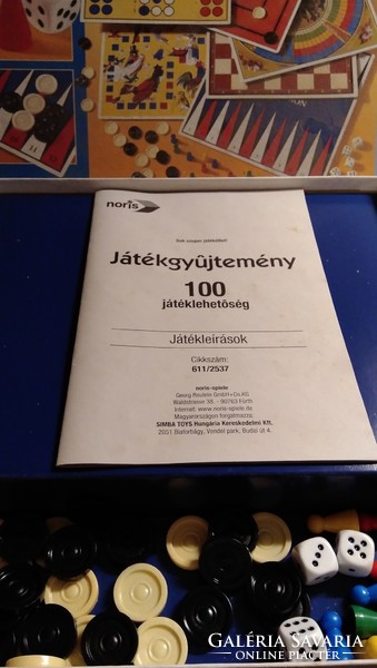 Retro ,vintage  - Játék  gyűjtemény - 100 féle játék lehetőség  egy dobozban- Noris társasjáték