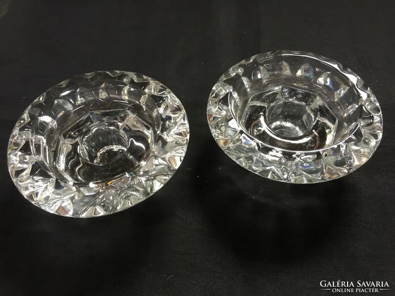 Glass candle holders from Denmark, 2 pairs, there are 4 of them
