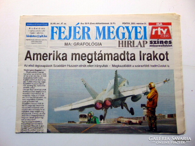 March 21, 2003 / Fejér county newspaper / as a gift :-) no.: 24411