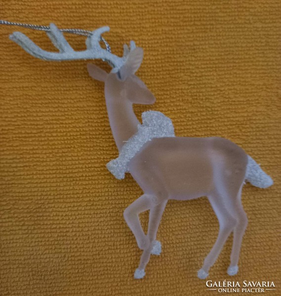 Rare glass deer Christmas tree ornament.