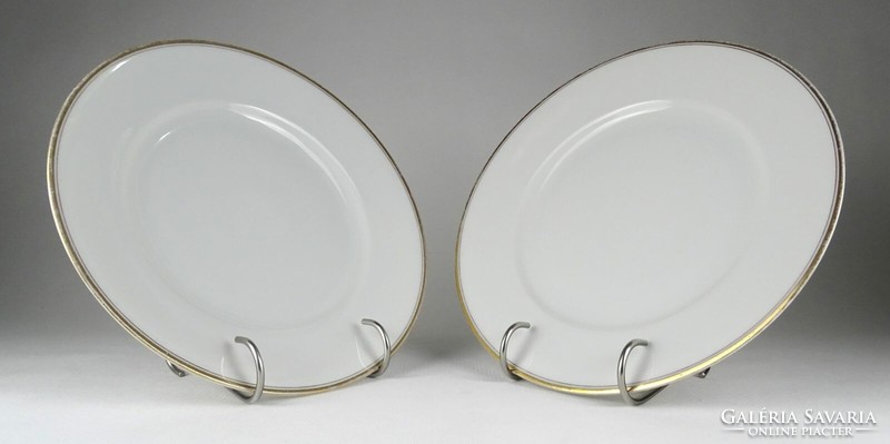 1L490 pair of old large hüttl tivadar porcelain plates 25.5 Cm