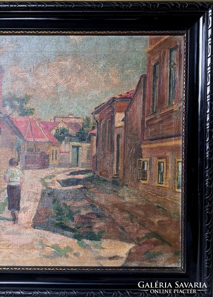 Fk/283 - István Kastaly - street view of Eger 1.