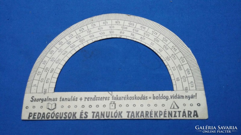 Retro 180 degree paper protractor - savings bank for teachers and students