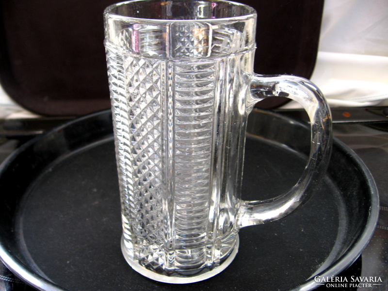 Antique crystal art deco calibrated jug 0.5 l
