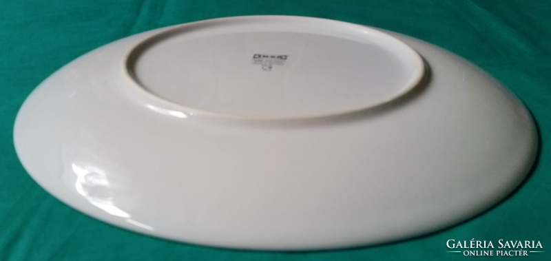 Ikea fekete-fehér porcelán kínáló süteményes , sültes  tál ,kínáló,27 cm átmérő