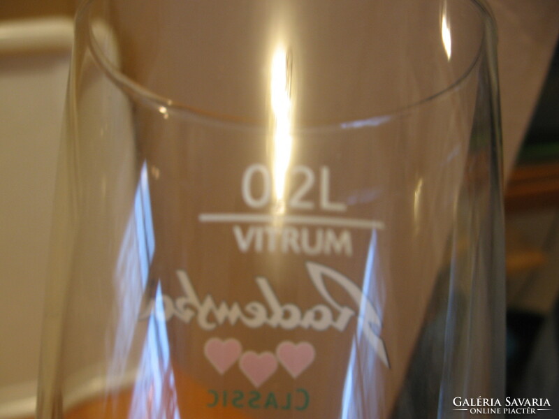 Collector's retro jug, pair of Slovenian mineral water glasses, radenska classic tri srca
