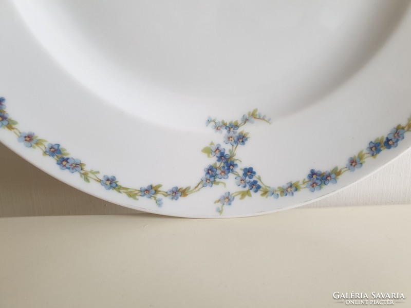 Old vintage forget-me-nots labeled porcelain serving plate 29.5 cm
